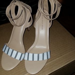 Stiletto sandal ankle wrap up heels Size 10